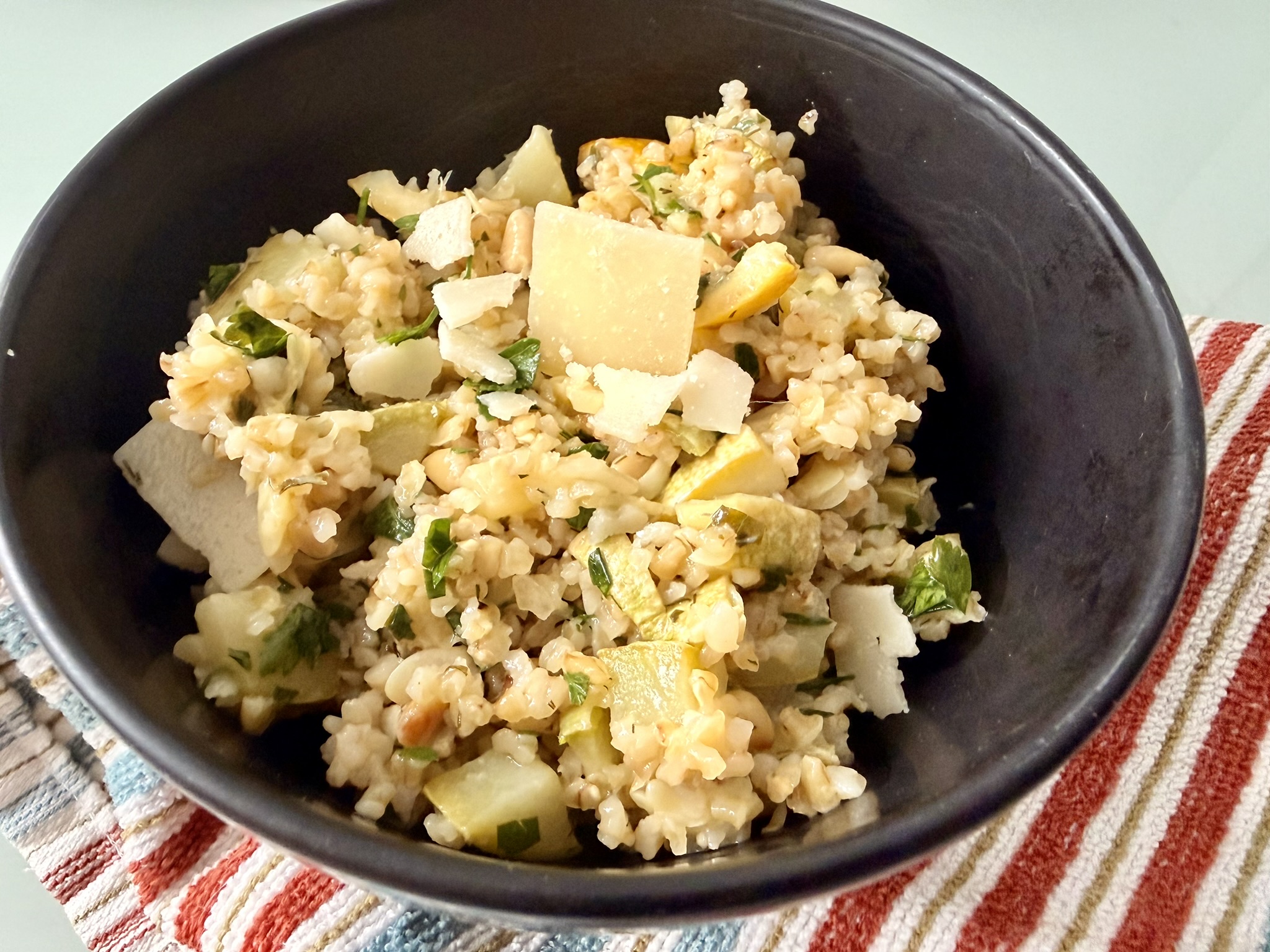 Bulgur and zucchini salad