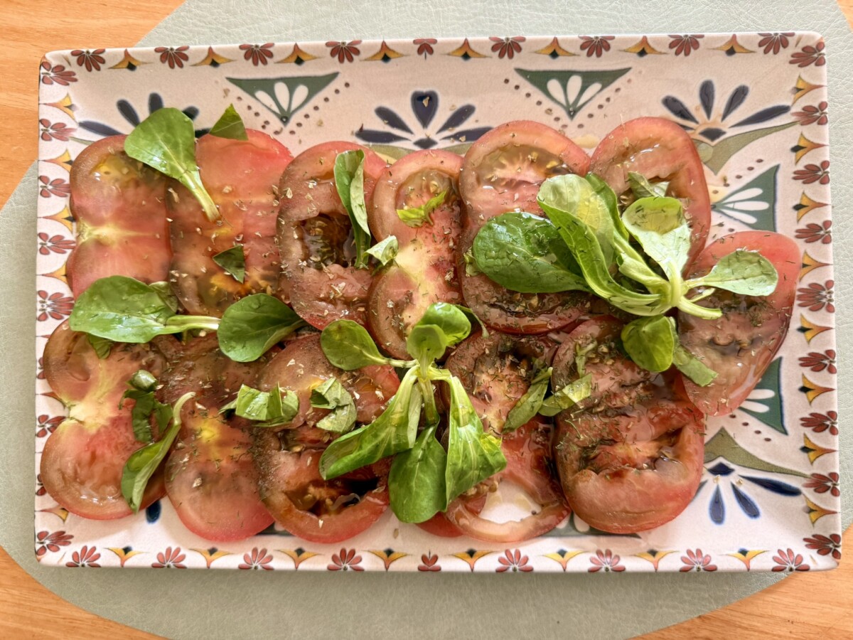 Marinated heirloom tomatoes