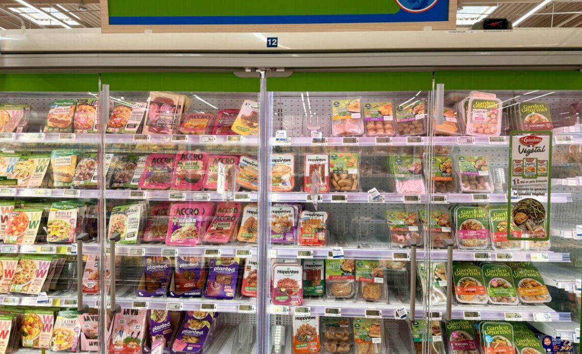 Plant-based aisle at Careffour