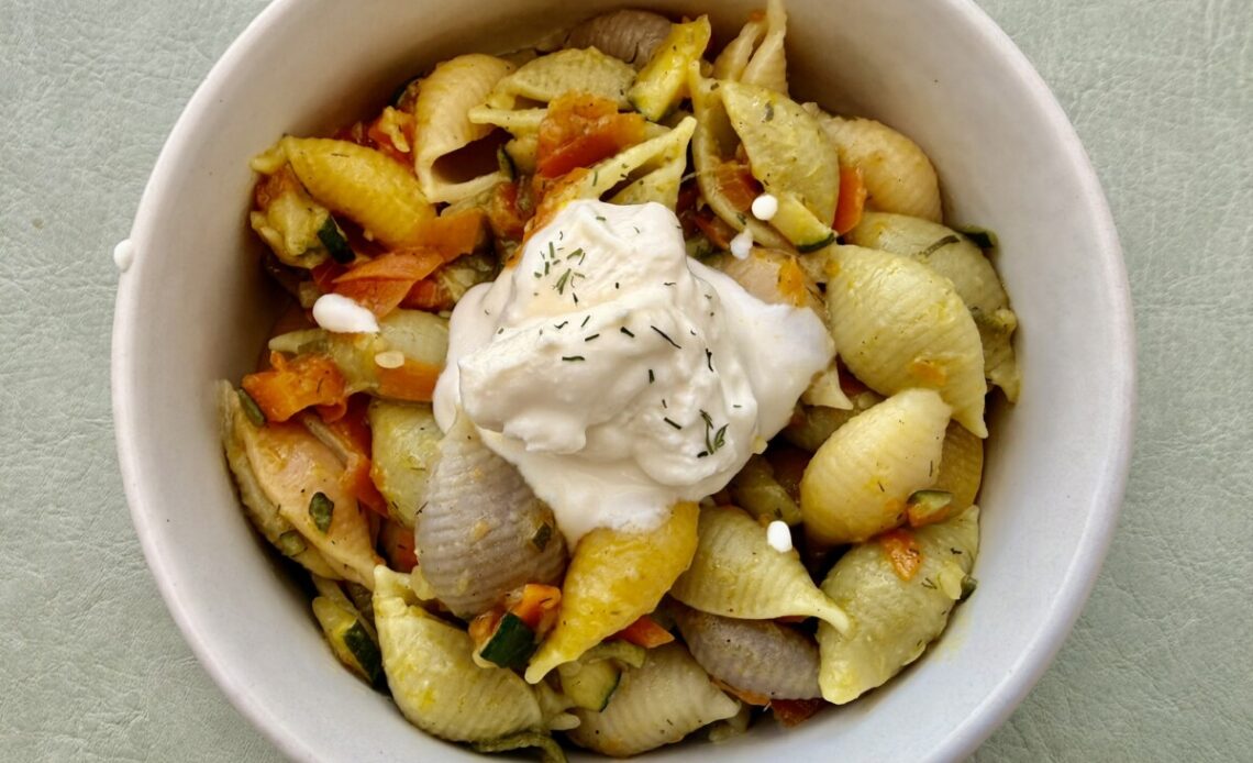 Carrot and zucchini shells