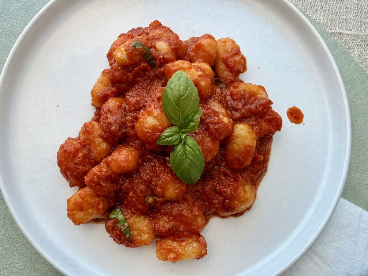 Baked tomato gnocchi