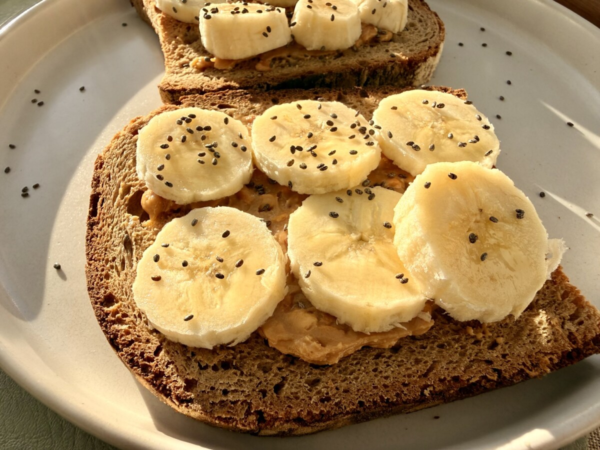 Peanut butter and banana toast