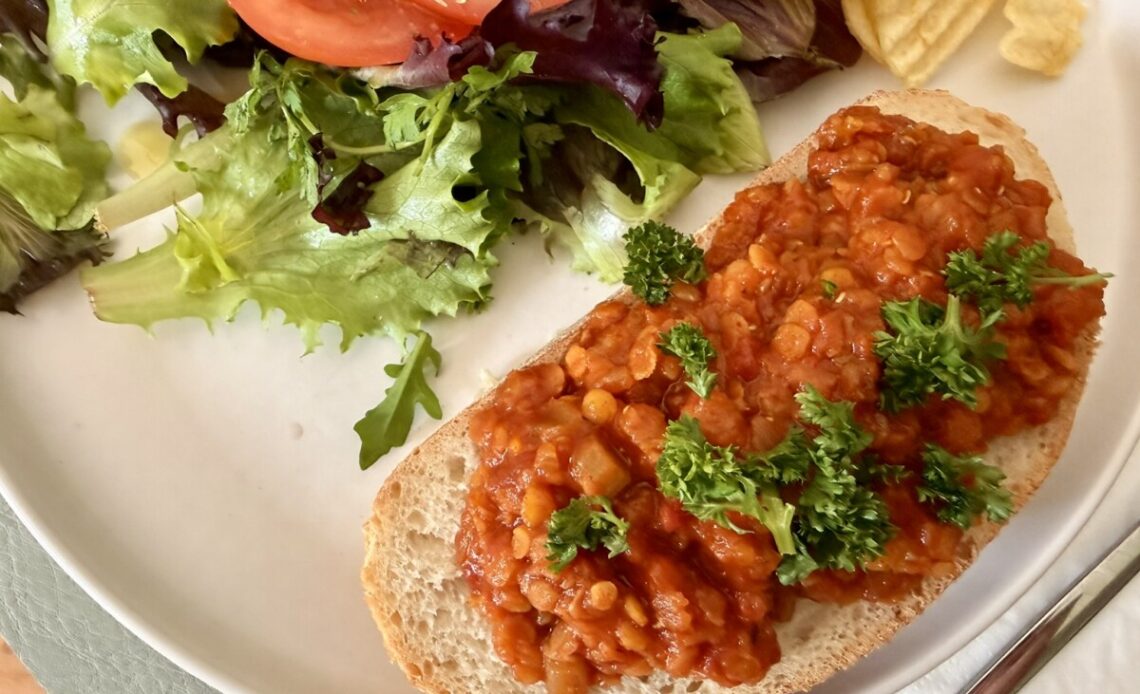 Red lentil sloppy joe