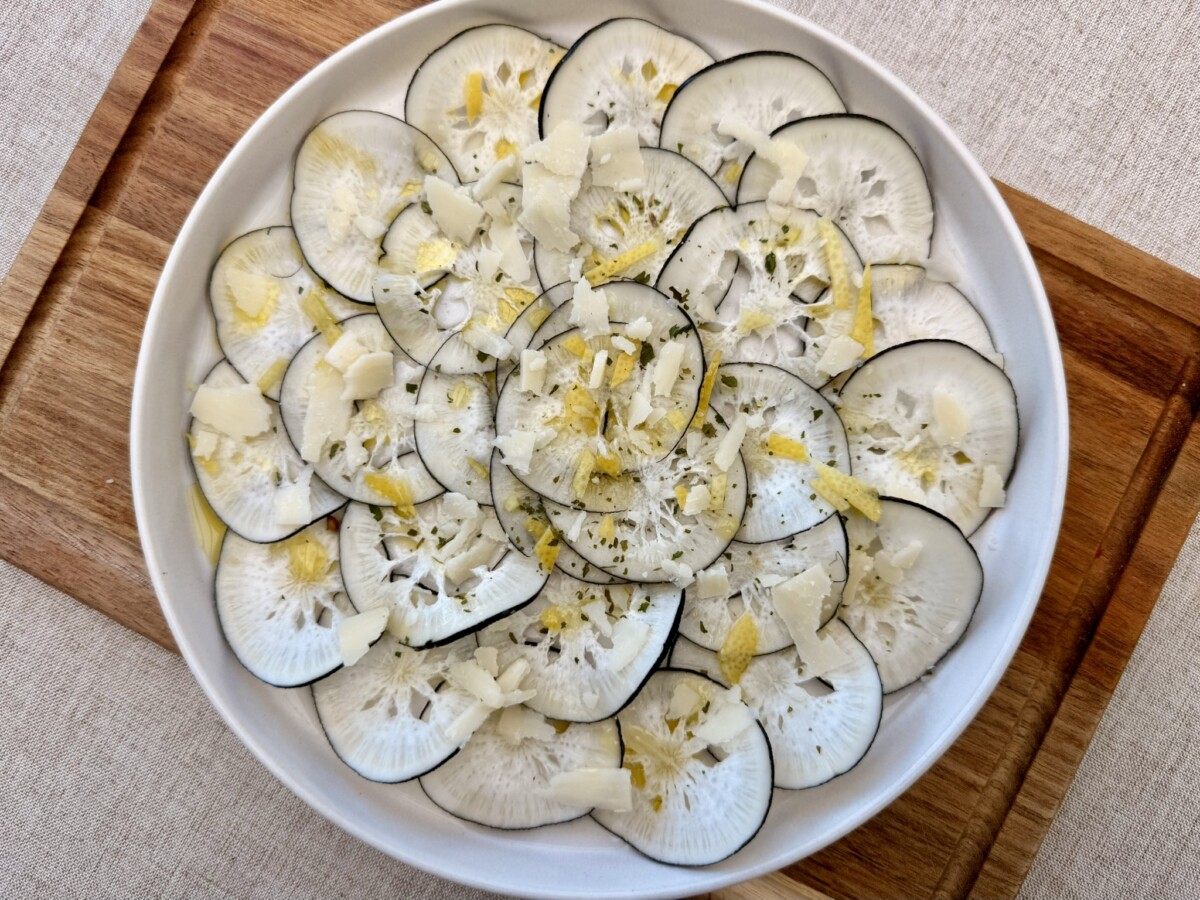 Black radish carpaccio