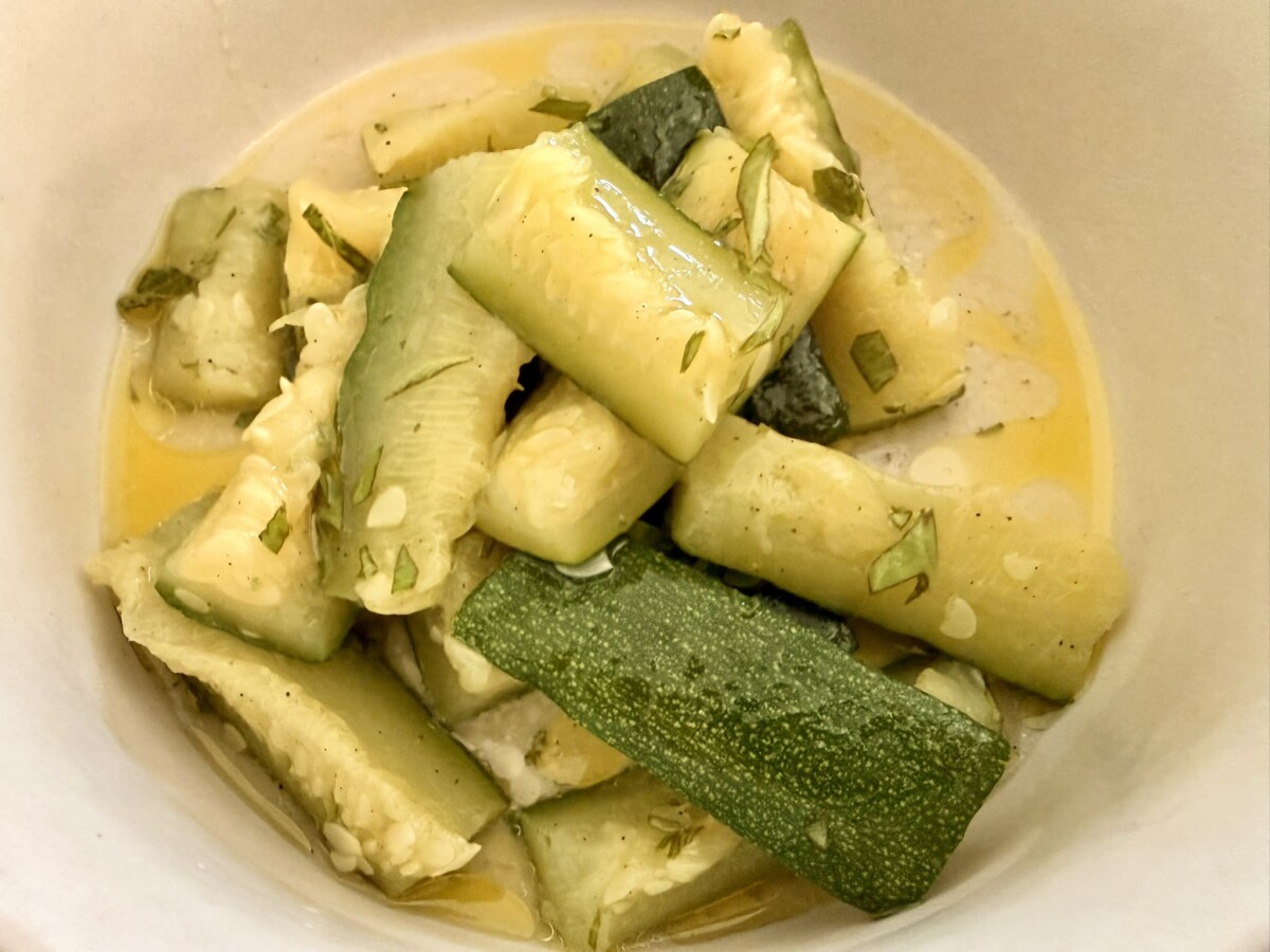 Zucchini and fresh herbs