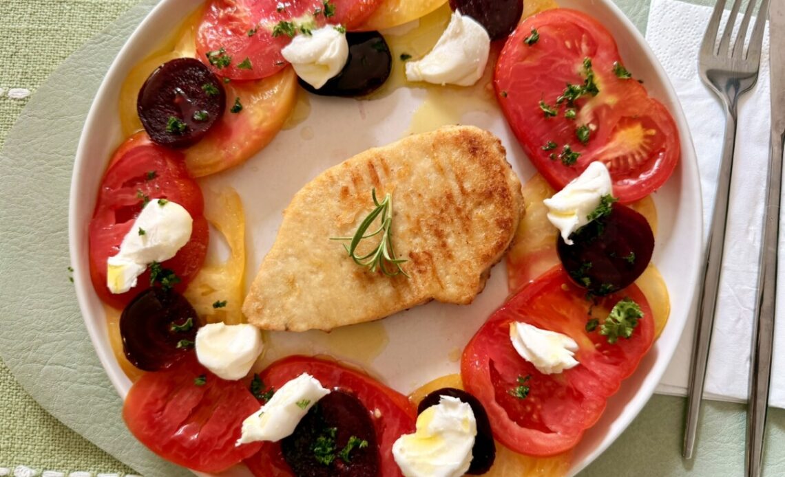 Tomato and beet salad